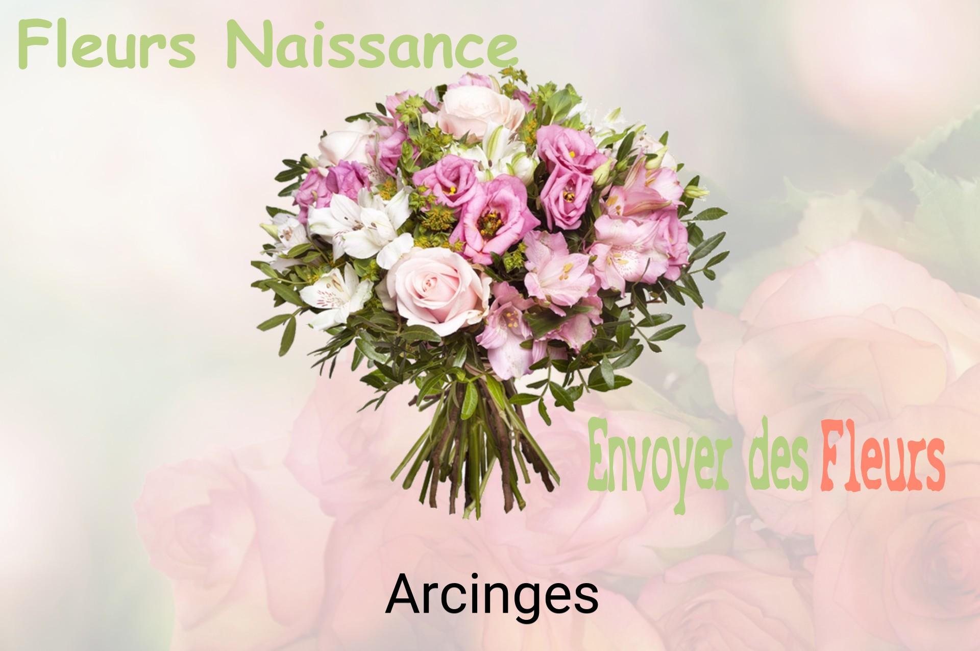 Bouquet de fleurs de naissance livré à Arcinges